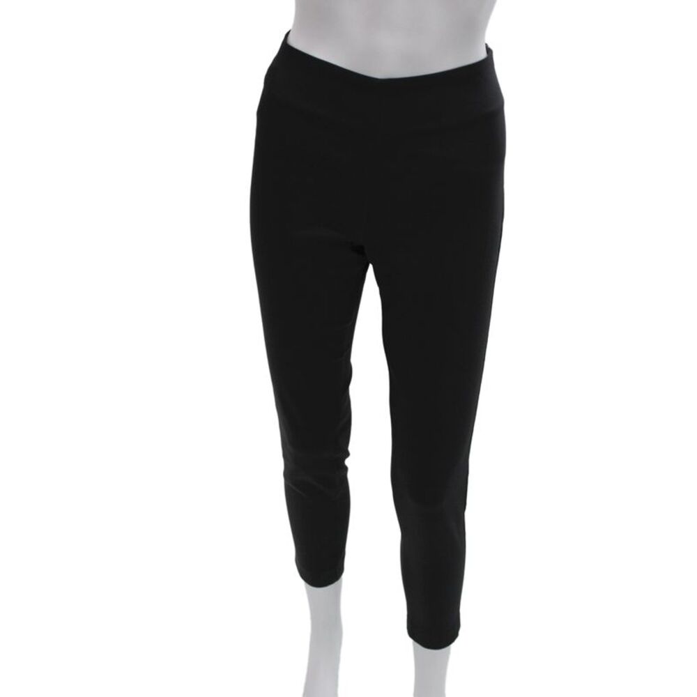Stella Luna Women Cropped Ankle Pants Black Zip Size 40